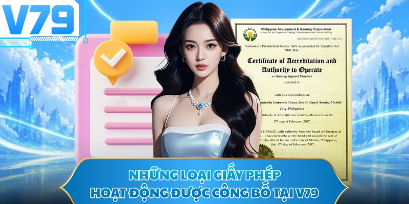 Những loại giấy phép hoạt động được công bố tại V79